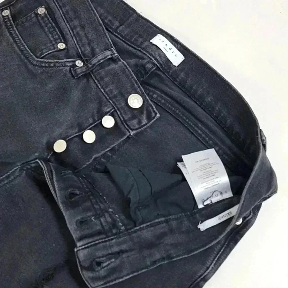 Sandro Distressed High Rise Jeans - Picture 5 of 9
